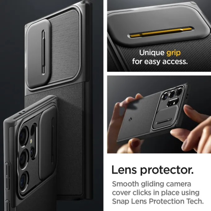 Etui Spigen Optik Armor Samsung Galaxy S24 Ultra Black Case