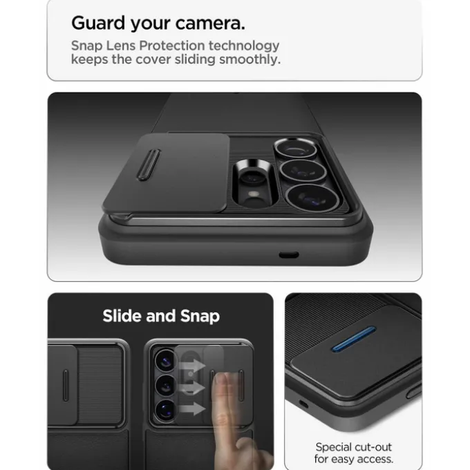 ETUI SPIGEN OPTIK ARMOR SAMSUNG GALAXY S26 ULTRA BLACK