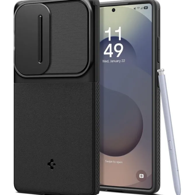 ETUI SPIGEN OPTIK ARMOR SAMSUNG GALAXY S25 ULTRA BLACK