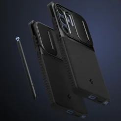 ETUI SPIGEN OPTIK ARMOR SAMSUNG GALAXY S25 ULTRA BLACK