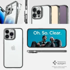 Etui Spigen Optik Crystal iPhone 14 Pro Max Chrome Greycase