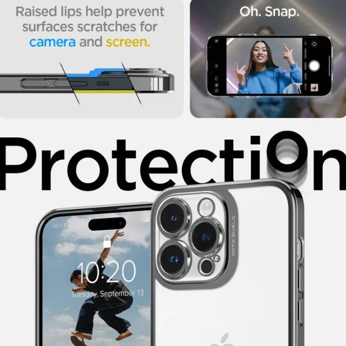 Etui Spigen Optik Crystal iPhone 14 Pro Max Chrome Greycase