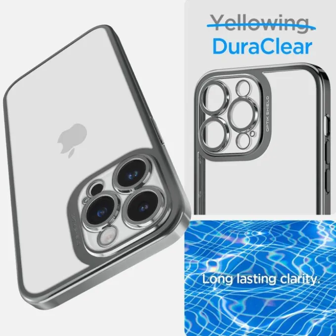 Etui Spigen Optik Crystal iPhone 14 Pro Max Chrome Greycase