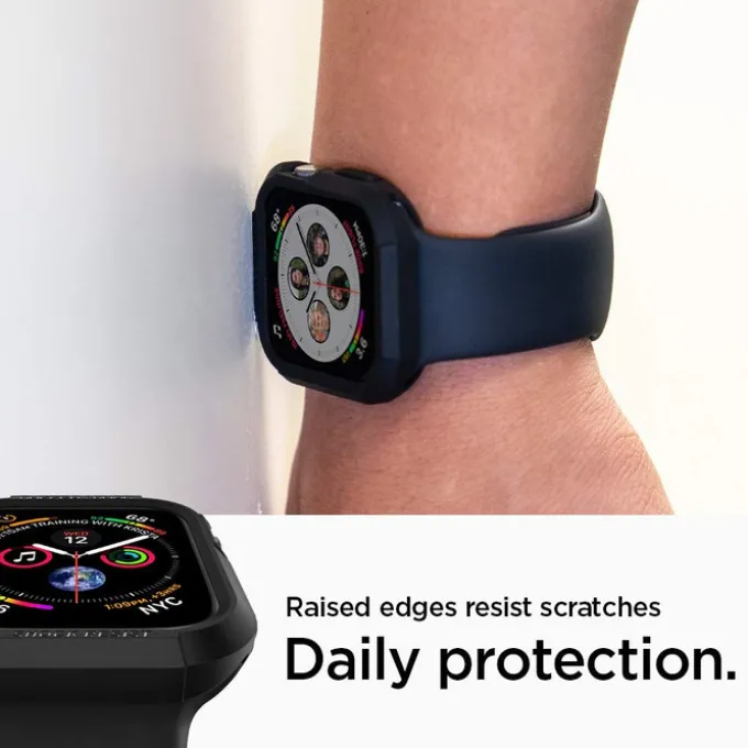 Etui SPIGEN Rugged Armor Apple Watch 4 5 6 8 SE 2022 40mm Czarne