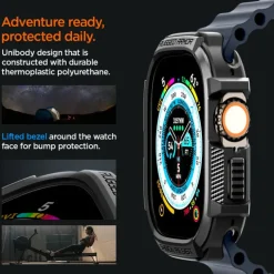 Etui Spigen Rugged Armor Apple Watch Ultra 49mm Ultra 2 Czarne