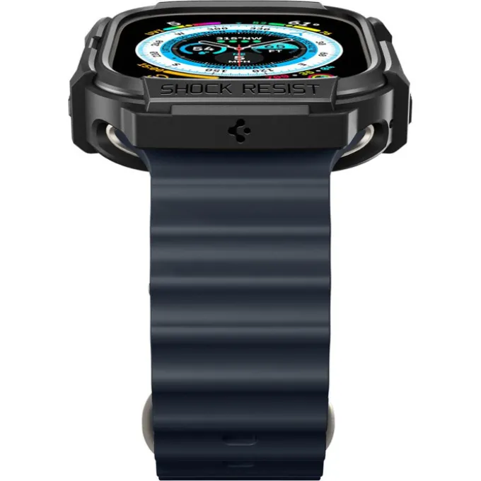 Etui Spigen Rugged Armor Apple Watch Ultra 49mm Ultra 2 Czarne