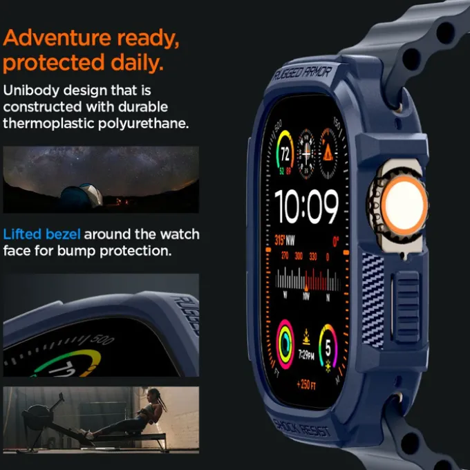 Etui Spigen Rugged Armor Apple Watch Ultra 1 / 2 (49 Mm) Navy Blue