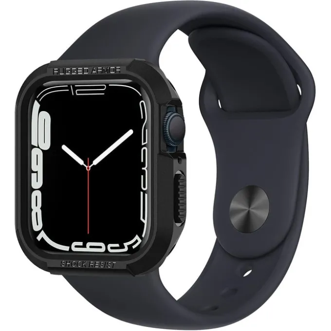 Etui SPIGEN Rugged Armor Apple Watch 8 6 5 4 SE 2022 44mm Czarne