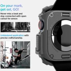 ETUI SPIGEN RUGGED ARMOR APPLE WATCH 10 (46 MM) DARK GREY