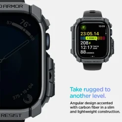 ETUI SPIGEN RUGGED ARMOR APPLE WATCH 10 (46 MM) DARK GREY