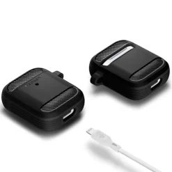 Etui SPIGEN Rugged Armor Apple Airpods Black Czarne Case