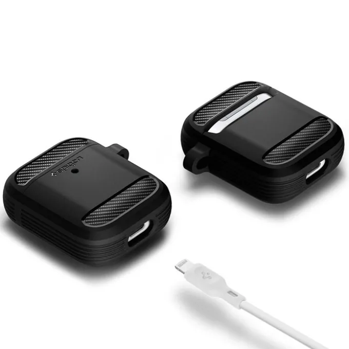 Etui SPIGEN Rugged Armor Apple Airpods Black Czarne Case