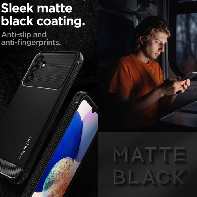 Etui Spigen Rugged Armor Galaxy A14 5G Matte Black Czarny Case