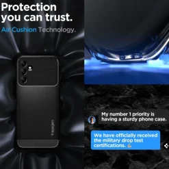 Etui Spigen Rugged Armor Galaxy A14 5G Matte Black Czarny Case