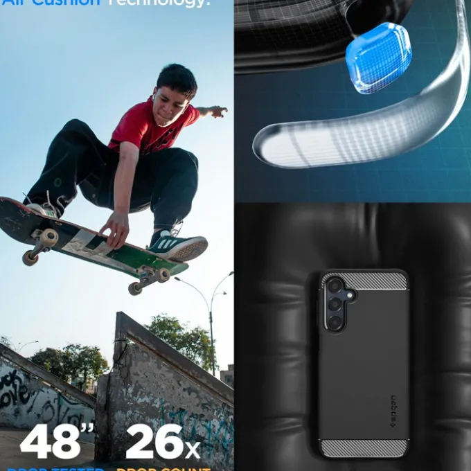 ETUI SPIGEN RUGGED ARMOR GALAXY A16 4G / 5G MATTE BLACK