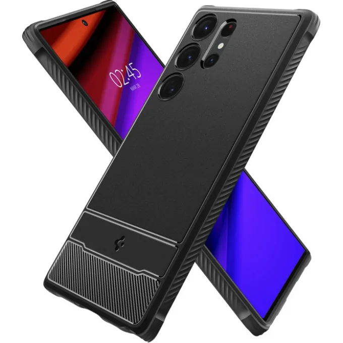 Etui Spigen Rugged Armor Galaxy S23 Ultra Matte Black Czarny Case
