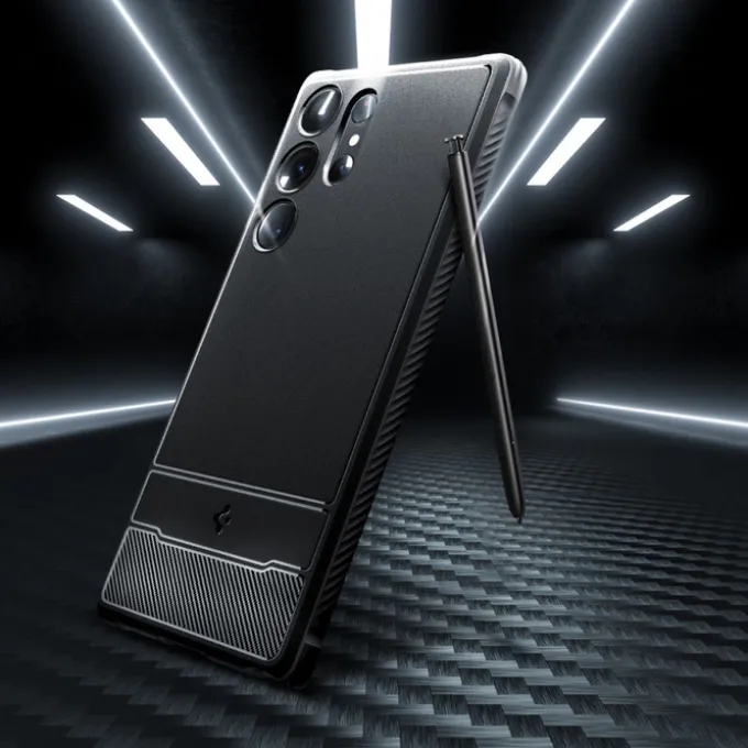 Etui Spigen Rugged Armor Galaxy S23 Ultra Matte Black Czarny Case