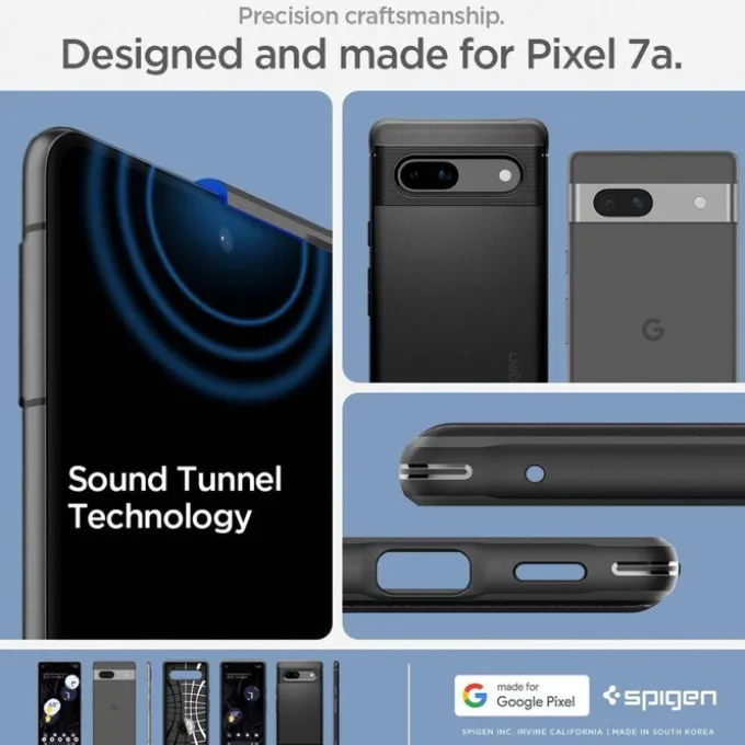 Etui Spigen Rugged Armor Google Pixel 7A Matte Black Case