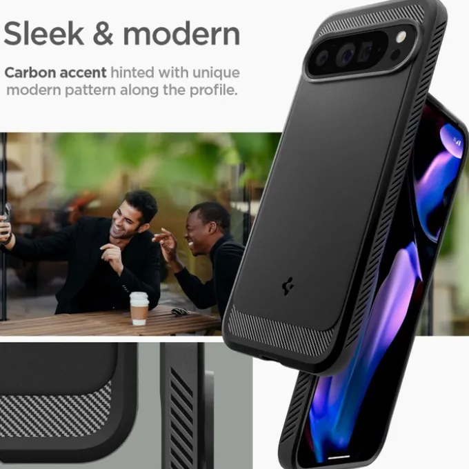 Etui SPIGEN RUGGED ARMOR GOOGLE PIXEL 9 PRO XL MATTE BLACK