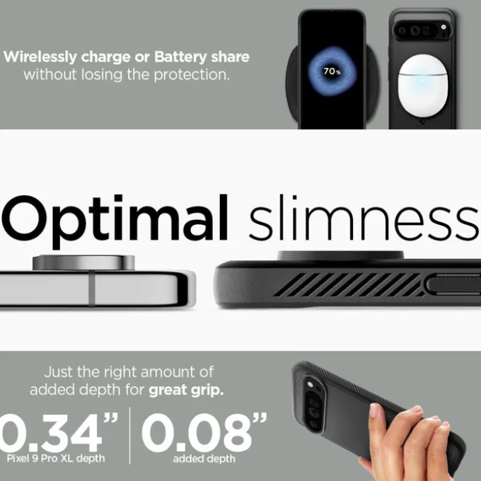 Etui SPIGEN RUGGED ARMOR GOOGLE PIXEL 9 PRO XL MATTE BLACK