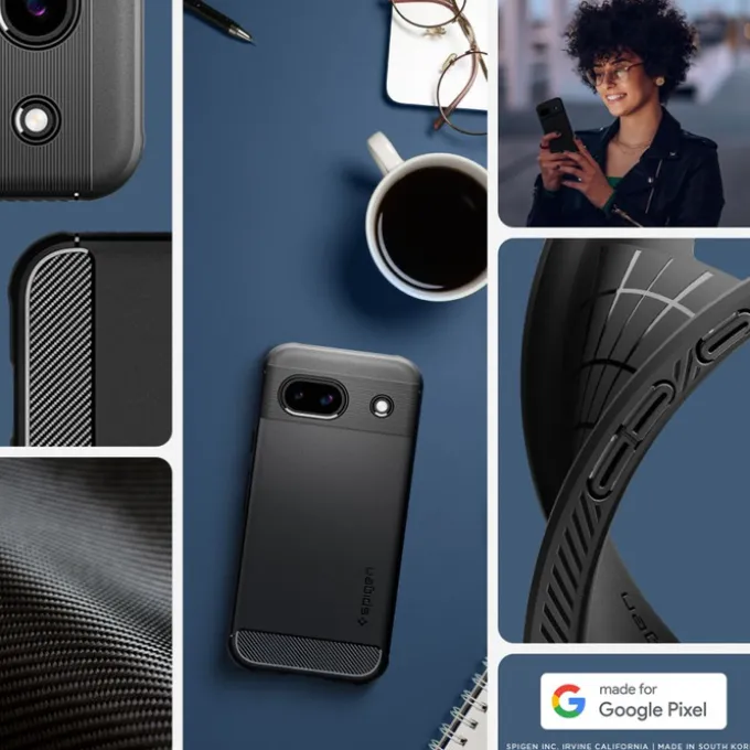 Etui Spigen Rugged Armor Google Pixel 8a Matte Black
