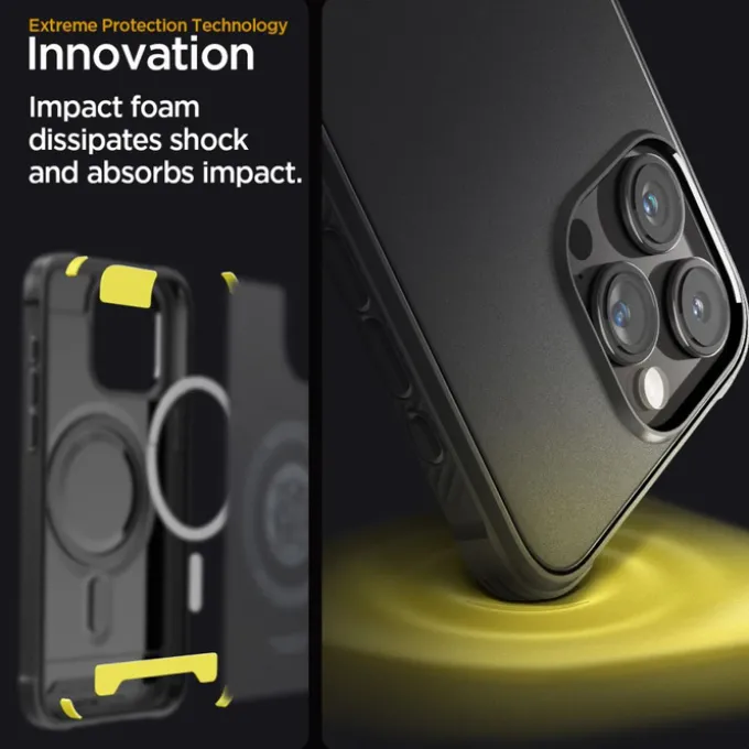 Etui Spigen Rugged Armor Mag Magsafe iPhone 15 Pro Max Matte Black Czarny Case