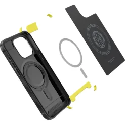 Etui Spigen Rugged Armor Mag Magsafe iPhone 15 Pro Max Matte Black Czarny Case