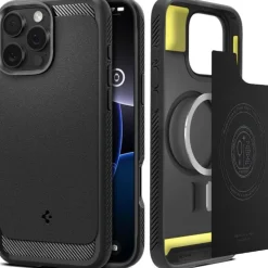 ETUI SPIGEN RUGGED ARMOR MAG MAGSAFE IPHONE 16 PRO MAX MATTE BLACK