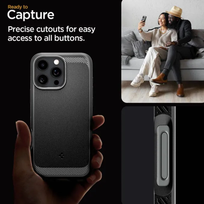 ETUI SPIGEN RUGGED ARMOR MAG MAGSAFE IPHONE 16 PRO MATOWE CZARNE