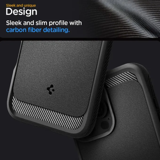 ETUI SPIGEN RUGGED ARMOR MAG MAGSAFE IPHONE 16 PRO MATOWE CZARNE
