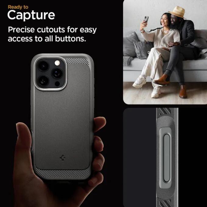 ETUI SPIGEN RUGGED ARMOR MAG MAGSAFE IPHONE 16 PRO GREY