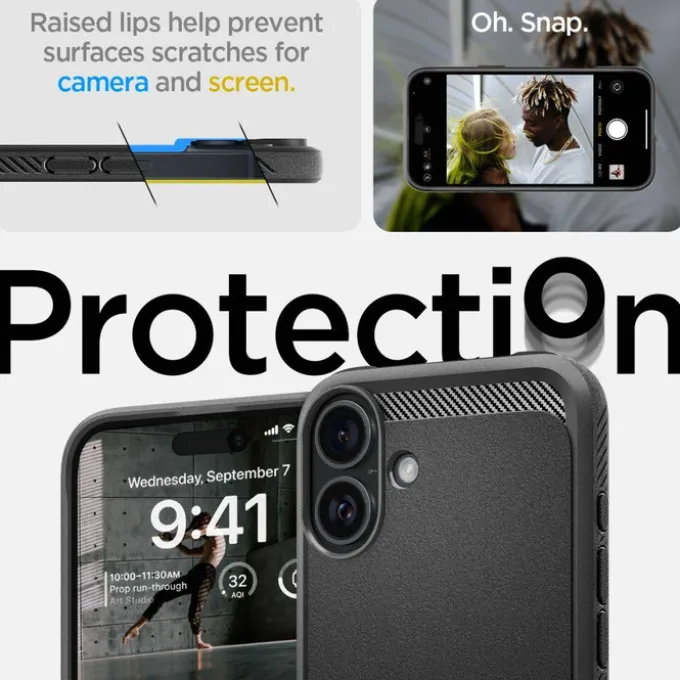 Etui SPIGEN RUGGED ARMOR MAG MAGSAFE IPHONE 16 PLUS MATTE BLACK