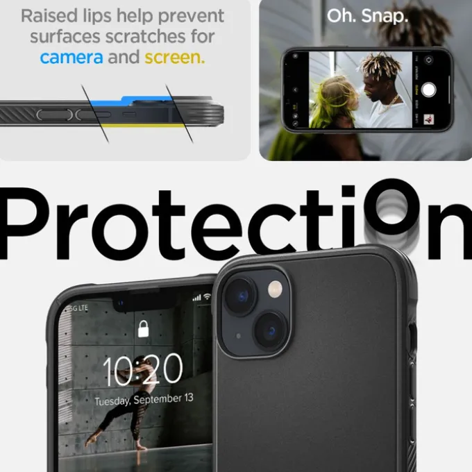 Etui Spigen Rugged Armor Mag Magsafe iPhone 14 Matte Black Czarny Case