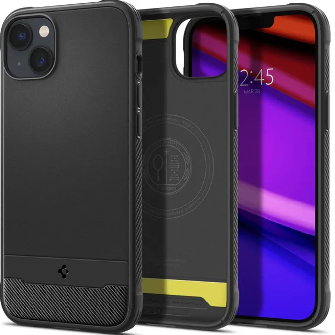 Etui Spigen Rugged Armor Mag Magsafe iPhone 14 Matte Black Czarny Case