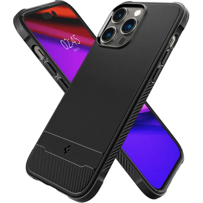 Etui Spigen Rugged Armor Mag Magsafe iPhone 14 Pro Max Matte Black Czarny Case