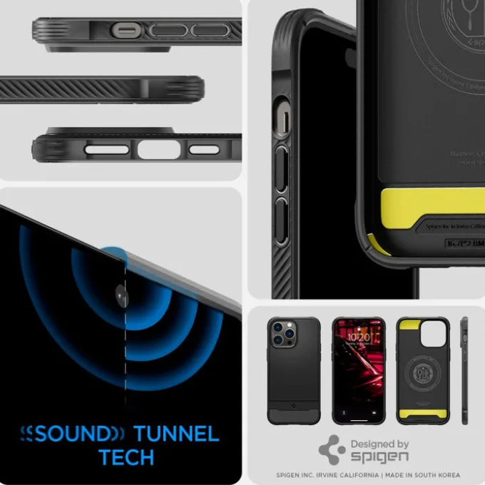 Etui Spigen Rugged Armor Mag Magsafe iPhone 14 Pro Max Matte Black Czarny Case