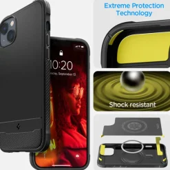 Etui Spigen Rugged Armor Mag Magsafe iPhone 14 Plus Matte Black Czarny Case