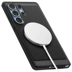 ETUI SPIGEN RUGGED ARMOR MAG MAGSAFE SAMSUNG GALAXY S25 ULTRA MATTE BLACK