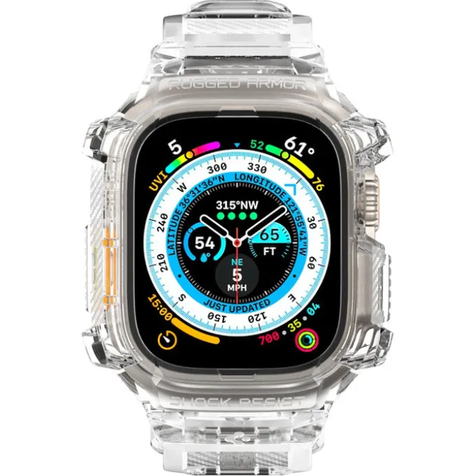 Etui Spigen Rugged Armor Pro Apple Watch Ultra 49mm Ultra 2 Przezroczyste