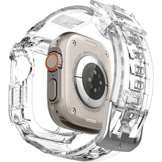 Etui Spigen Rugged Armor Pro Apple Watch Ultra 49mm Ultra 2 Przezroczyste