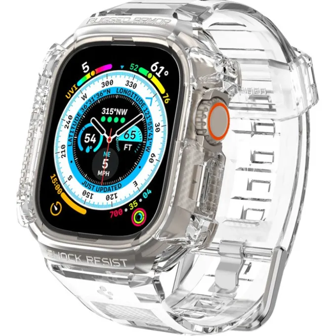 Etui Spigen Rugged Armor Pro Apple Watch Ultra 49mm Ultra 2 Przezroczyste