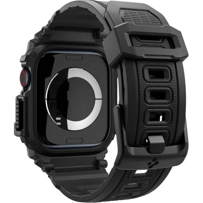 ETUI SPIGEN RUGGED ARMOR ”PRO” APPLE WATCH 10 (46 MM) MATTE BLACK