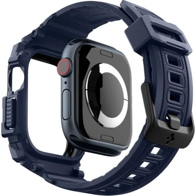 ETUI SPIGEN RUGGED ARMOR ”PRO” APPLE WATCH 10 (46 MM) NAVY BLUE