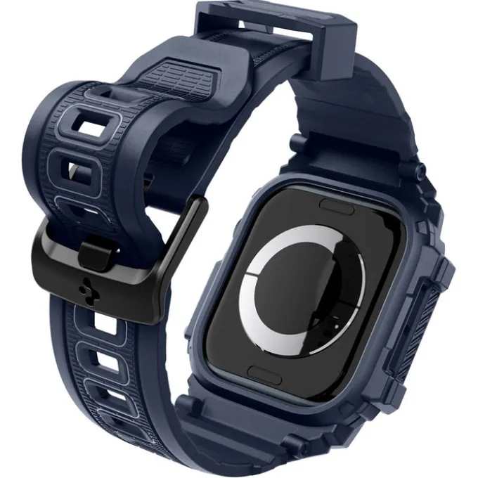 ETUI SPIGEN RUGGED ARMOR ”PRO” APPLE WATCH 10 (46 MM) NAVY BLUE