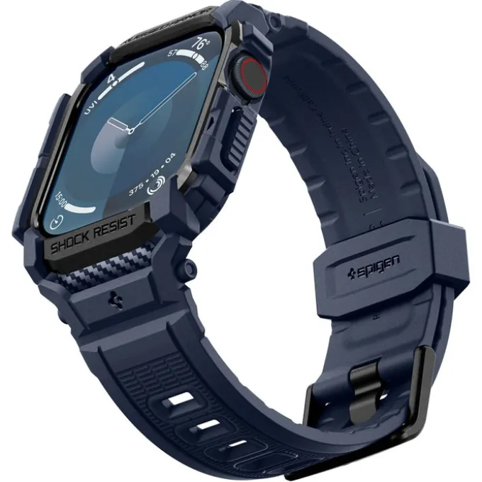 ETUI SPIGEN RUGGED ARMOR ”PRO” APPLE WATCH 10 (46 MM) NAVY BLUE