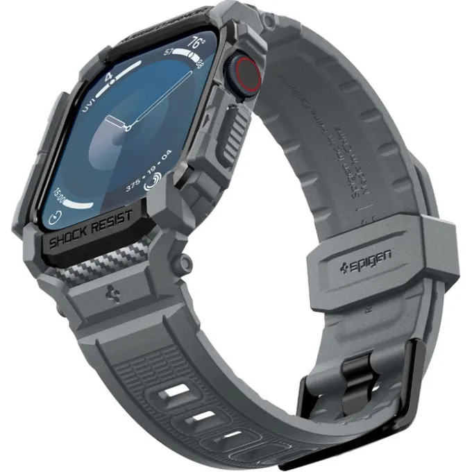 ETUI SPIGEN RUGGED ARMOR ”PRO” APPLE WATCH 10 (46 MM) DARK GREY