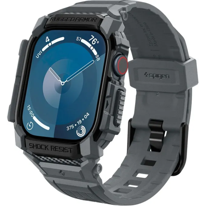 ETUI SPIGEN RUGGED ARMOR ”PRO” APPLE WATCH 10 (46 MM) DARK GREY