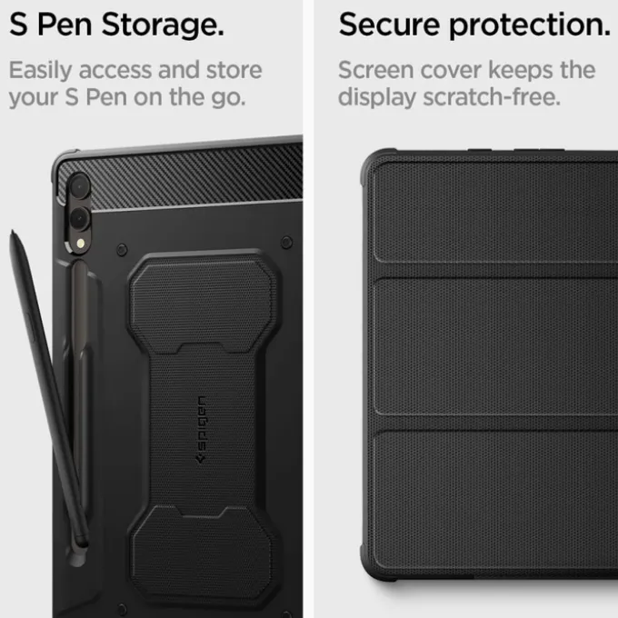 Etui Spigen Rugged Armor ”pro” Galaxy Tab S9+ Plus 12.4 X810 / X816B Black Case