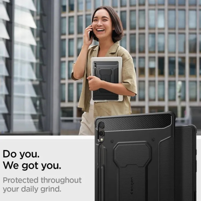 Etui Spigen Rugged Armor ”pro” Galaxy Tab S9+ Plus 12.4 X810 / X816B Black Case