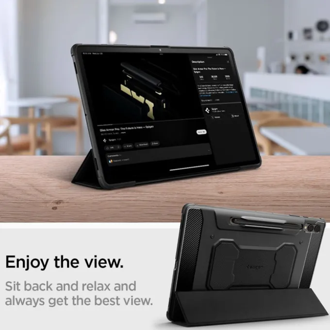 Etui Spigen Rugged Armor ”pro” Galaxy Tab S9+ Plus 12.4 X810 / X816B Black Case